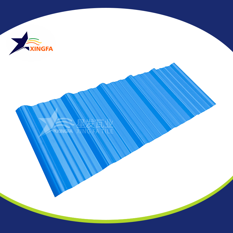 2.5mm加厚蓝色梯形pvc复合隔热瓦 适用于大型水产养殖业厂房房顶用 pvc材质塑料防火厂房瓦 PVC瓦大理厂家出售